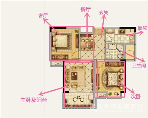 【宜昌裝修公司】90平米三室兩廳宜昌裝修案例